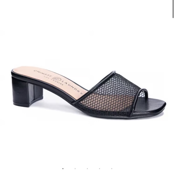 Chinese Laundry Shoes - Chinese Laundry Dress Slides Lylah Swish Mesh Black Size 5.5